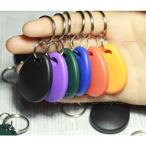 10pcs 13.56MHz ISO14443A RFID 1K Keychains RFID ABS Key Fob ISO14443A Key Tag Color Black key token for lock system