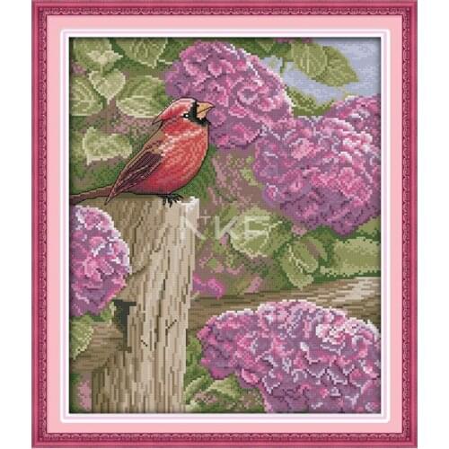 Flowers cross stitch kit dmc 14ct 11ct count printed canvas stitches embroidery set DIY handmade needlework wall decoration
