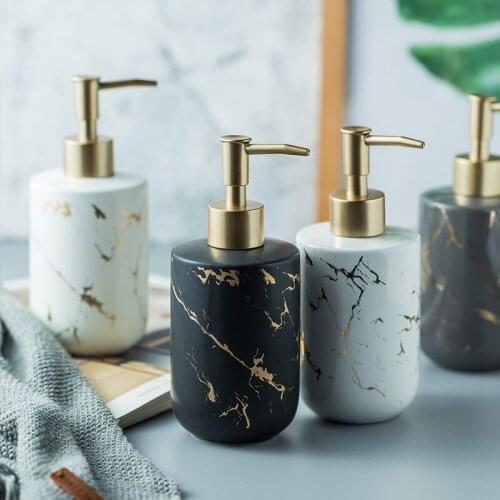 Green Ceramic Matte Marble Pattern Bathroom Soap Dispenser Lotion Bottle Soap Dish Toothbrush Holder Mouthwash Cup