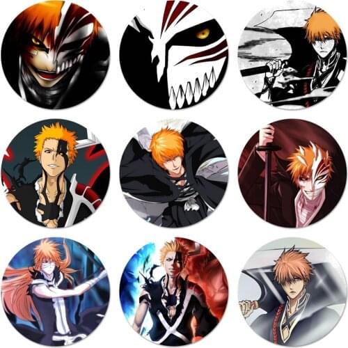 Japanese anime Bleach Badge Brooch Pin Accessories For Clothes Backpack Decoration gift 58mm