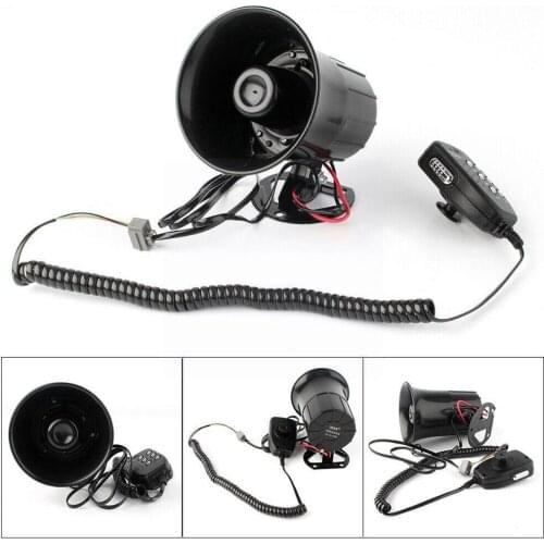 6 Sounds 12v Tone Loud Horn Motorcycle Auto Car Vehicle Horn Ambulance Alarm Loudspeaker Speaker Siren Police Fire Warning R6C4