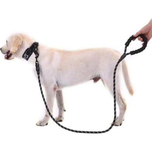 Quality Thick Nylon Dog Leash Comfortable Leather Control Leash For Small Medium Large Dog Pitbull Gold Retriever Accessories