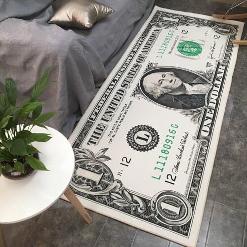 Creative USA Dollar Carpet For Livingroom Bedroom Room Bay Window Versatile Carpet And Rug Personality Bedside US Strips Carpets