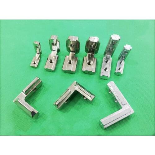 L Type Bracket for 2020 Extrusion for HyperCube Evolution 3D Printed Parts Black or Silvery Color,20pcs/lot