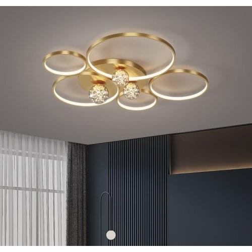 Nordic Luster Gold Black LED Chandelier for Bedroom Living Dining Room Entrance Hall Aisle Kitchen Interior Decor Luminaries