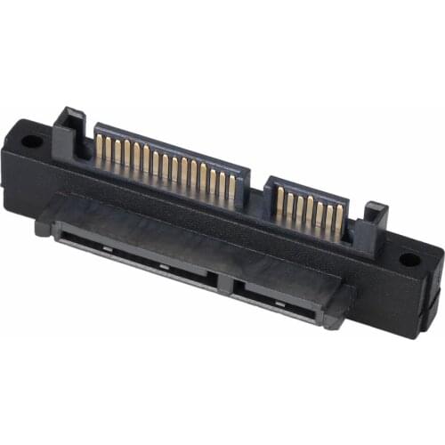 Mini 90 Degree Angle SATA 22Pin(7+15) Male to 22Pin(7+15) Female Extender Adapter for Hard Disk Port Extension Adapter