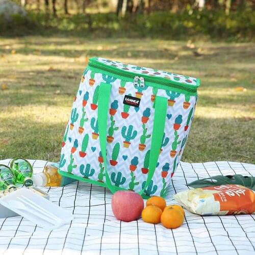 2021 New 16L Cooler Bag Big Capacity Waterproof Polyester Insulated Thermal Bag Thicken Foldable Fresh Picnic Cooler Bag Box