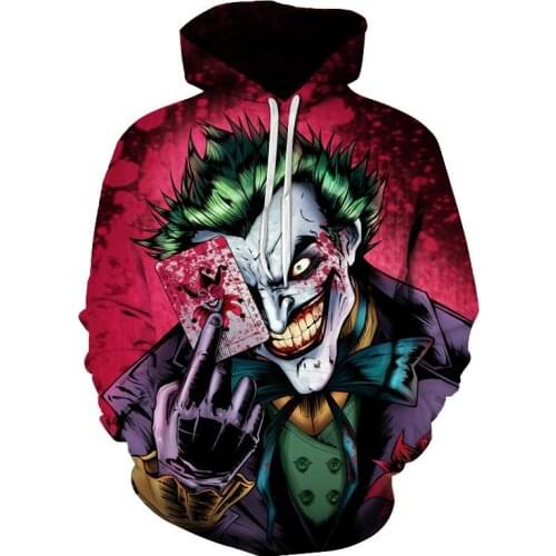 TUNSECHY New Sweatshirts Men Brand Hoodies Men Joker 3D Printing Hoodie Male Casual Tracksuits Size S-XXXL Wholesale and retail