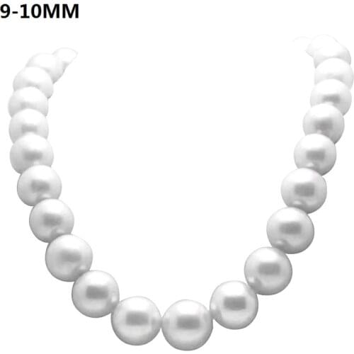 9-10mm Round Pearl Neckalace Natural Freshwater Pearl Jewelry For Women 925 Sterling Silver Choker Necklace