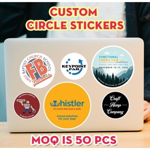 Custom Circle Stickers for brand company logo with Hi-quality printing Strong adhesive water proof sticker for Promotional use