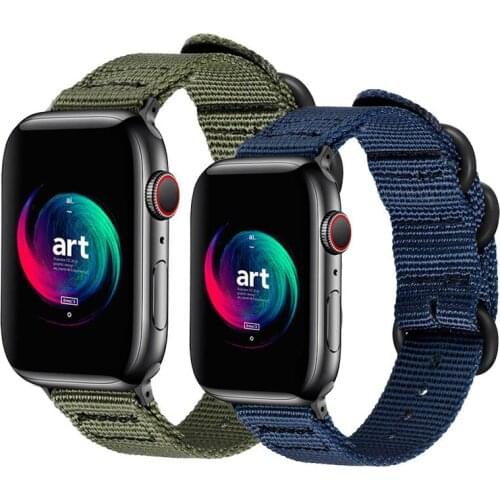 Sport Band For Apple Watch Series 5/4/3/2/1 Nylon Breathable Replacement Bracelet Strap for iwatch 38MM 42MM 40MM 44MM