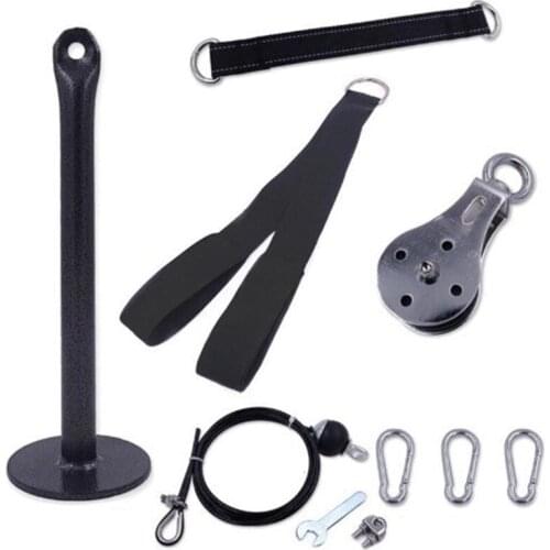 Fitness Pulley System DIY Loading Pin Lifting Triceps Rope Machine Workout Adjustable Length Home Gym Sport Accessories