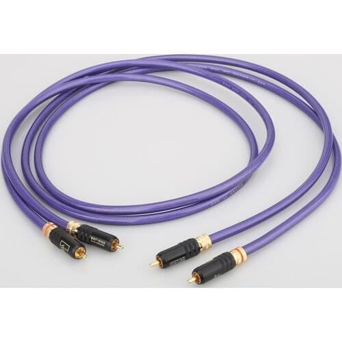 Pair MC-SILVER IT 65 RCA audio interconnect cable with Gold plated RCA plug