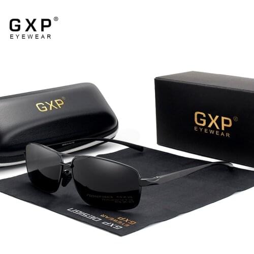 GXP Square Men Women Aluminium Magnesium High Quality Sunglasses Polarized UV400 Lens Classic Retro Style Shades Sun glasses