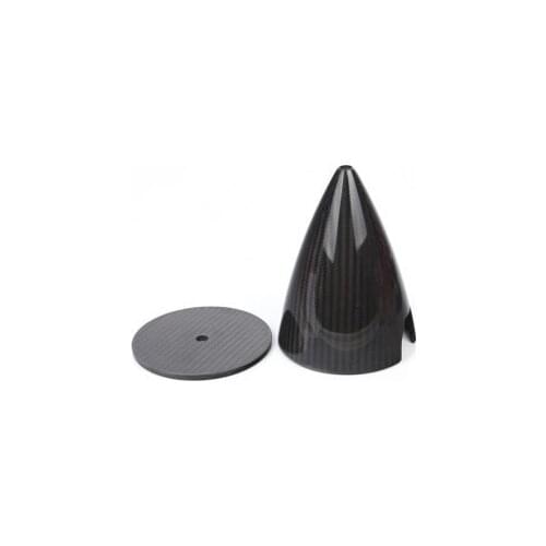 3.5"/89mm Carbon Fiber Verisimilitude Spinner for Sbach Plane-Black Color with Carbon Fiber Back Plate, 3K Surface Processed