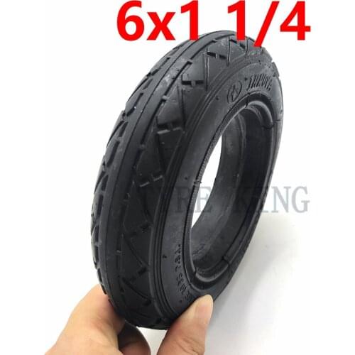 6X1 1/4 Solid Tire 6x1 1/4 Thickened Solid Tyre for Folding Bicycle ,Mini Surfing Electric Scooter Parts