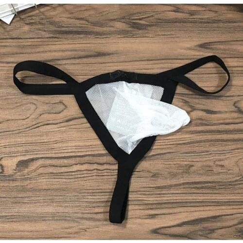 Mens Micro Thong Underwear See-through Mini G-Strings Pouch Breathable Briefs New Mens Underwear Transparent Stretch Briefs