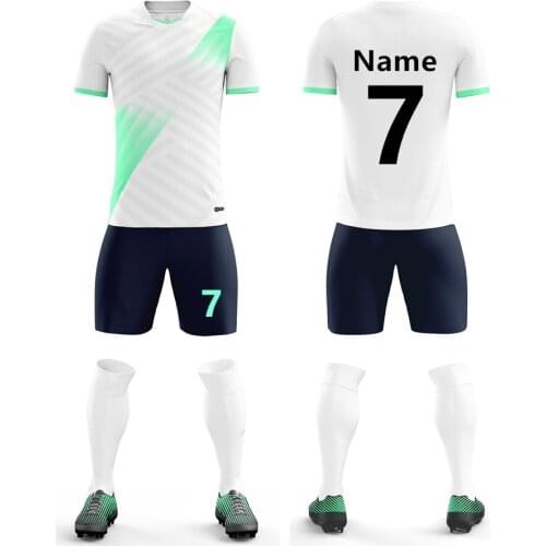 High quality Football Jerseys Kids Men Soccer Jerseys Set Adult Boys Soccer Suit Sportswear Breathable Soccer Jerseys Set Custom