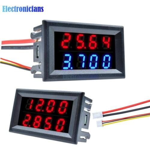 Mini Digital Voltmeter Ammeter High Precision 100V 200V 10A Measuring instrument 5-Wiring 4 bit Accurate Voltage Current Meter
