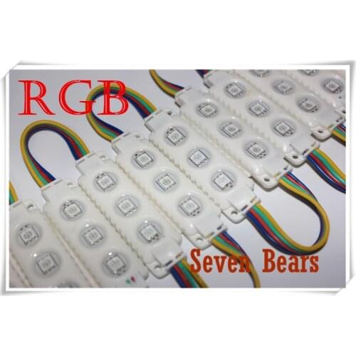 20pcs/lot 5050 RGB 3leds white shell injection led module ,epistar chip,12V,0.75w, RGB led module 2 years warranty,led signs