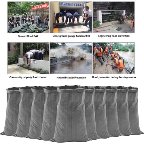 5/10pcs Flood Sandbags/Flood Control Belt PP Sandbag Flood Bag Thickened Flood Water Control Sand Bag Plastic UV Resistant