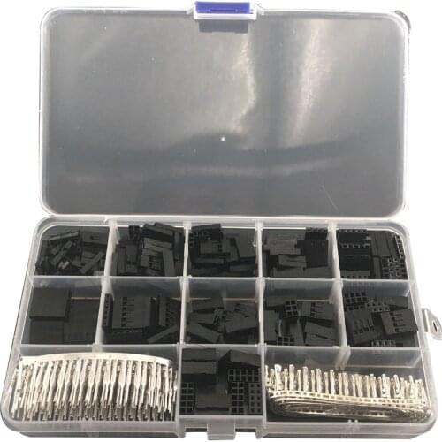 620pcs Dupont Connector 2.54mm, Dupont Cable Jumper Wire Pin Header Housing Kit, Male Crimp Pins+Female Pin Terminal Connector