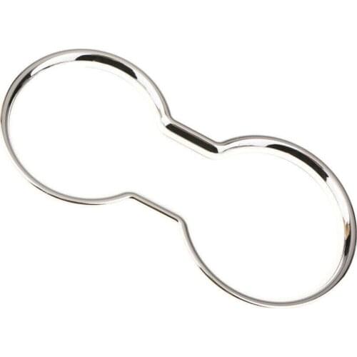 Frame Cup Holder Trim Front Silver Water 2011-2018 Center Chrome Console