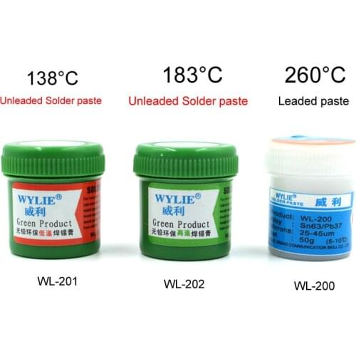 WYLIE Lead-free solder paste for iphone Mobile phone planting tin Low temperature 138 degrees Tin planting Solder repair