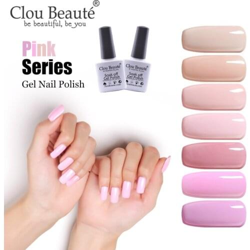 Clou Beaute Pink Series UV Gel Nail Polish Pure Nail Color Soak Off Nails Gel Lacquer Manicure Hybrid Painting Gelpolish Varnish