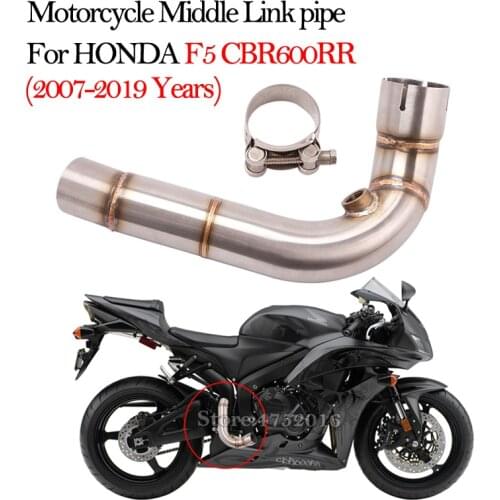 Motorcycle Front Middle Link pipe Mid Muffler Stainless Steel Escape Moto For Honda cbr600rr F5 2007-2019 Years CBR600RR Slip on