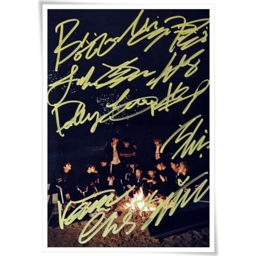 Seventeen autographed signed group photo 4*6 freeshipping 12.2016