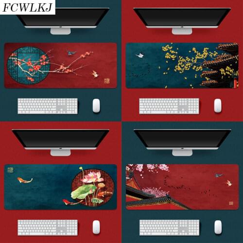 Creative Chinese Style Palace Mouse Pad Large Game Computer Keyboard Office Long Table Mat Classical Cute Keyboard Pad