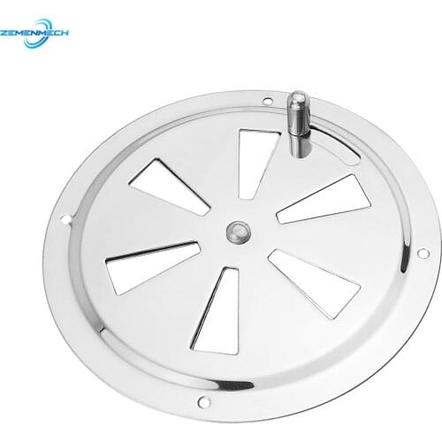 316 Stainless Steel Boat Marine Round Air Louver Vent Grille Ventilation Louvered Ventilator Grill Cover Side Knob Opening Yacht