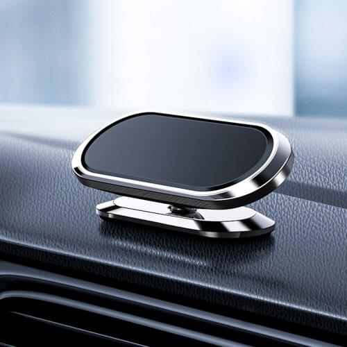 2021new Magnetic Car Phone Holder 360Rotatable Mini Strip Shape Stand For Phone Metal Strong Magnet GPS Car Mount for MobilePhon