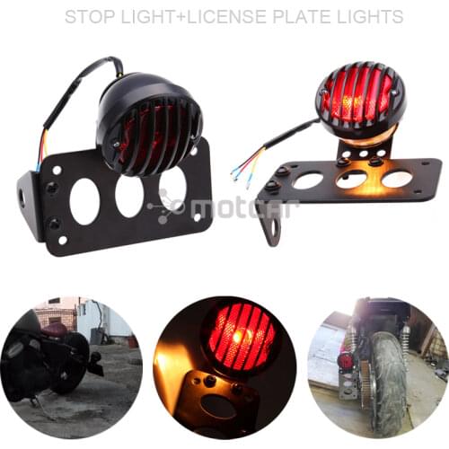 Motorcycle 12V Brake Tail Light License Plate Bracket Taillight For Harley Choppers Sportster Bobber Nightster Sportster XR1200
