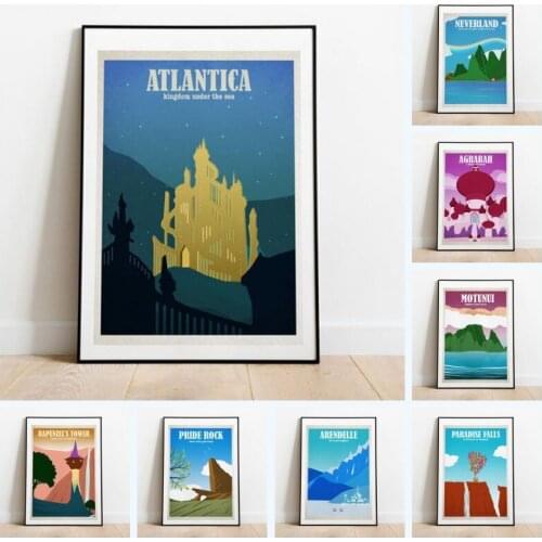 5D Diamond Painting Set Cross Stitch Disney Travel Poster Set-From Diamond Embroidery Mosaic Picture Rhinestones Home Decoration