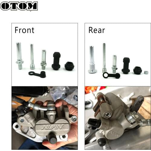 OTOM Motorcycle Front Rear Brake Repair Kit Axle Shaft Pin Rubber Sleeve For NISSIN HONDA YAMAHA KAWASAKI SUZUKI Universal Parts