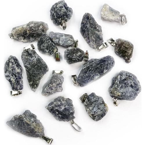 Natural Black Tourmaline Rough Mineral Stone Pendants Irregular Crystal Charms For DIY Jewelry Making Necklace Supplies