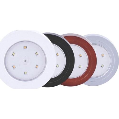 6 LED Push Tap Night Light Battery Operated Push Touch Under Cabinet Closet Wardrobe Night Light Lamp Stick On Anywhere