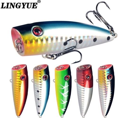 New 1pcs Fishing Lures 5 Colors 6.5cm/10g Topwater Popper Bait Artificial Bass Crankbaits Hard Baits Wobbler Fishing Tackle