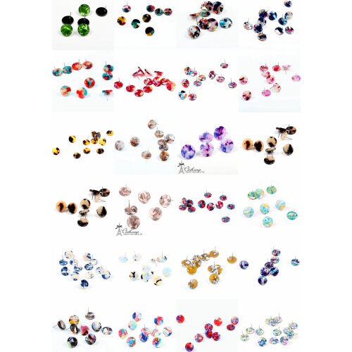 New Fashion,Tortoise Shell Stud Earrings, Acetate Acrylic Earring Stud for Women,Round Circle Studs,Boho,Ohrringe findings,15mm