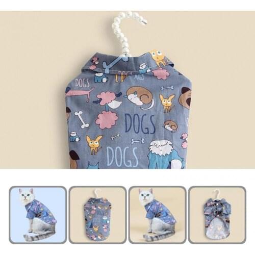 Two-legged Adorable Summer Beautiful Dog Costume Shirt Blue Puppy Shirt Creative for Outdoor