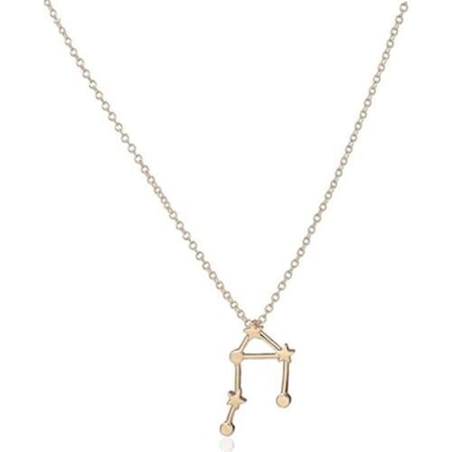 Wholesale 10Pc Fashion Libra Zodiac Astrology Pendants Constellation Jewelry Astrology Star Link Chain Unisex Birthday Gift