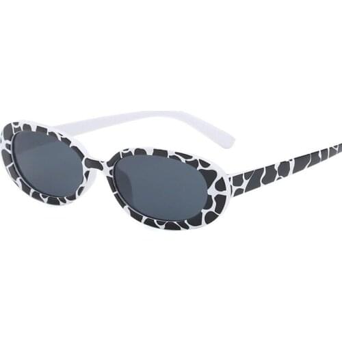 Oval Sunglasses Woman Dairy Cow Color Glasses for Womem Cmaos Brand Design 2020 Europe New Tredny Uv400 Acrylic Travel Oculos
