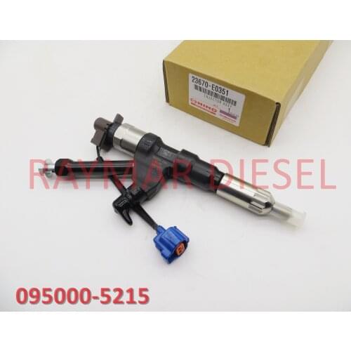 Genuine common rail fuel injector 095000-5210, 095000-5213, 095000-5215 for HINO P11C 23910-1252, 23670-E0350, 23670-E0351
