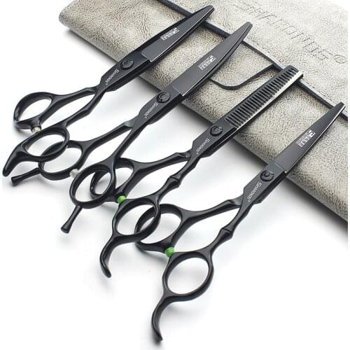 Professional Hair Salon Scissors 6 Inch Bamboo Hairdressing Scissors Thinning Scissors Special Barber Scissors Set for Stylist