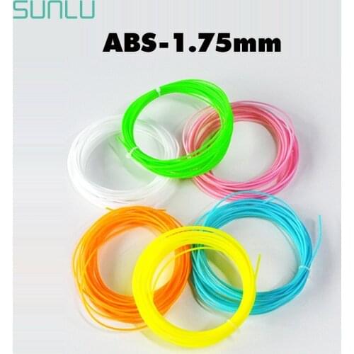 SUNLU 1.75 ABS 3D Filament For Children Scribble Consumable 5M/10M/Rolls 3D Printing Pen Filament 100% No Bubble