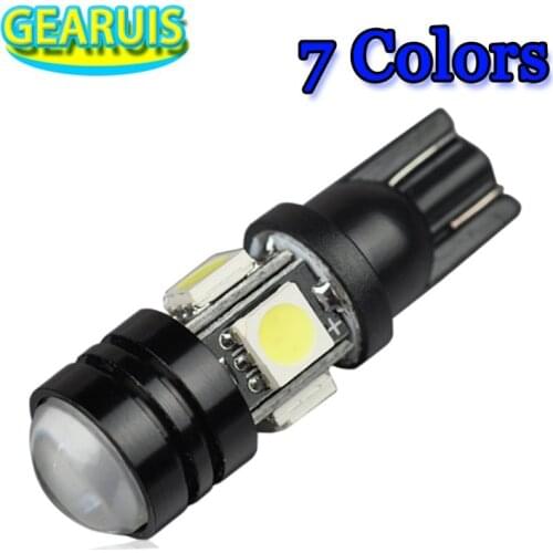 100X T10 LED W5W Light Bulbs 5050 SMD Lens 4 LED Eagle eye 1W 12V Parking 194 168 Xenon White Red Blue Green Yellow Wedge AAA