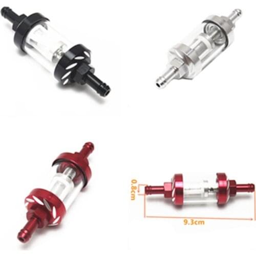 8mm Universal Gas Fuel Oil Filter Motorcycle For Honda Yamaha Suzuki Kawasaki Cafe Racer Old School Bobber Touring ATV