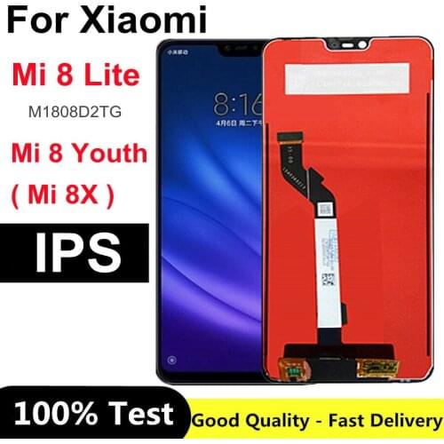 6.26" LCD For XiaoMi Mi 8 lite mi8 Youth LCD Display Touch Screen Digitizer Assembly For xiaomi mi8 lite M1808D2TG lcd